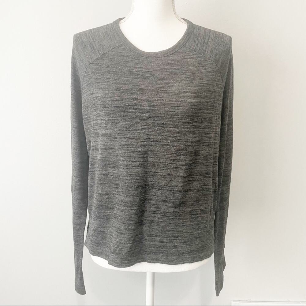Rag & Bone Jeans gray knit lon sleeve top size small